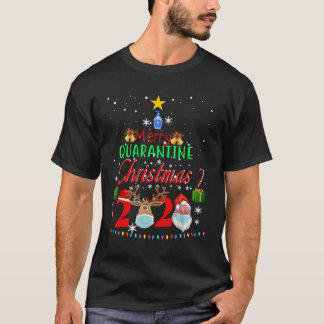 Merry Quarantine Kerstmis 2020 Pajamas Family Mat T-shirt