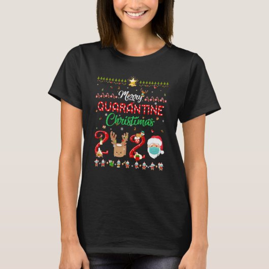 Merry Quarantine Kerstmis 2020 T-shirt (Voorkant)