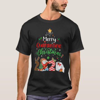 Merry Quarantine Kerstmis 2020 Xmas Pajamas Holid T-shirt