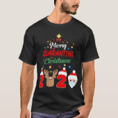 Merry Quarantine Kerstmis 2020 Xmas Pajamas T-shirt (Voorkant)