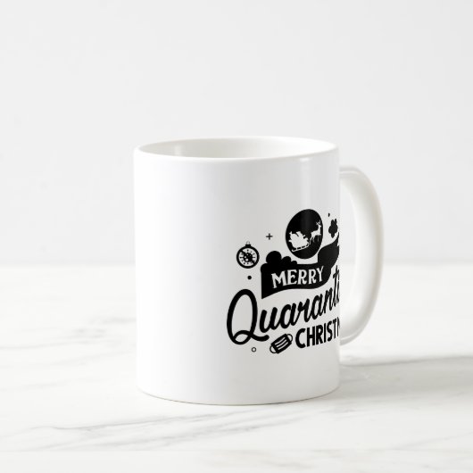 Merry Quarantine Kerstmis Koffiemok (Voorkant rechts)