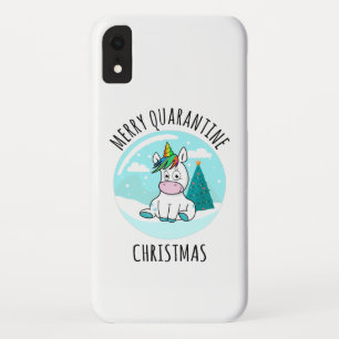 Merry Quarantine Kerstunicorn Case-Mate iPhone Case