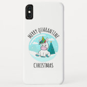 Merry Quarantine Kerstunicorn Case-Mate iPhone Case (Achterkant)