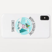 Merry Quarantine Kerstunicorn Case-Mate iPhone Case (Achterkant (horizontaal))