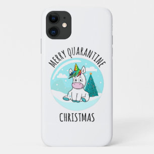 Merry Quarantine Kerstunicorn Case-Mate iPhone Case