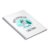Merry Quarantine Kerstunicorn Notitieboek (Rechterzijde)