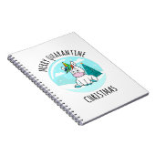 Merry Quarantine Kerstunicorn Notitieboek (Rechterzijde)