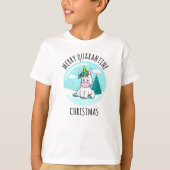 Merry Quarantine Kerstunicorn T-shirt (Voorkant)