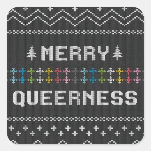Merry Queerness Vierkante Sticker (Voorkant)