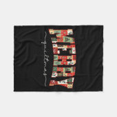 Merry Quiltmas Patchwork Quilters Knitting Sewing  Fleece Deken (Voorkant (Horizontaal))