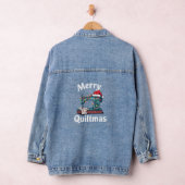 Merry Quiltmas Sewing Machine with Christmas Light Denim Jacket (Hangar)