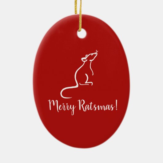 Merry Ratsmas Christmast Ornament (Achterkant)