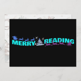 Merry Reading Wavy Teksttypografie Rendier Kaart