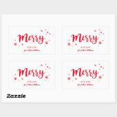 Merry Rechthoekige Sticker (Vel)