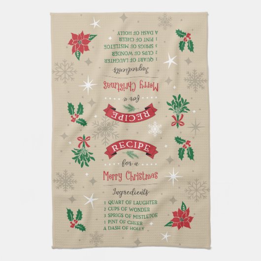 Merry Recipe Kitchen Towel Theedoek (Verticaal)