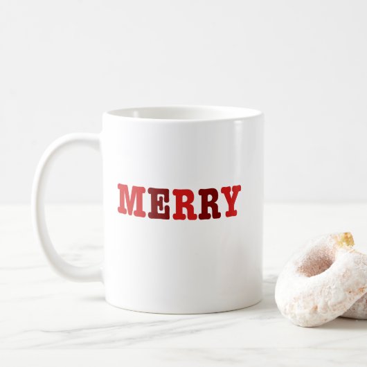 Merry Red Christmas Coffee Mok (Met donut)