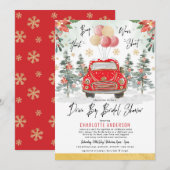 Merry Red Green Gold Winter Drive by Vrijgezellenf Kaart (Voorkant / Achterkant)