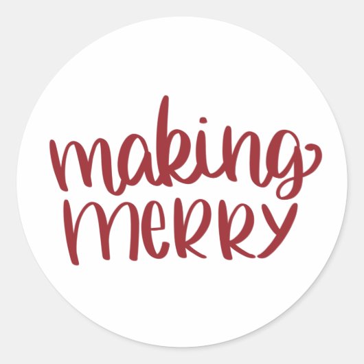 Merry Red Kerst sticker maken (Voorkant)