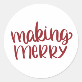 Merry Red Kerst sticker maken