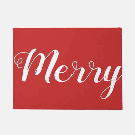 Merry Red Kerstdoormat Deurmat (Voorkant)