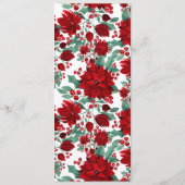 Merry Red Poinsettia Flowers Ivy verliest Waterver Menu (Achterkant)