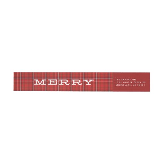 Merry Red Pset-kerstretouradres (Individueel)