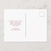 Merry Red Pset Single Photo Kerstmis Feestdagenkaart (Achterkant)