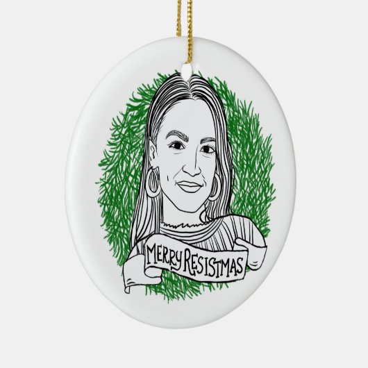 Merry Resistmas Keramisch Ornament (Rechts)