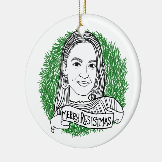 Merry Resistmas Keramisch Ornament (Links)