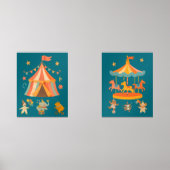 Merry Retro Circus Print Set (Voorkant)
