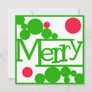 Merry Retro Moderne Bellen Vierkant Feestdagenkaart
