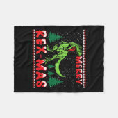 Merry Rex-mas T-rex Dinosaur Premium Fleece Deken (Voorkant (Horizontaal))