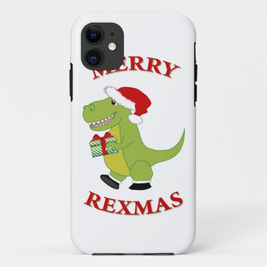 Merry Rexmas T-Res dinosaurus ontwerp Case-Mate iPhone Case (Achterkant)