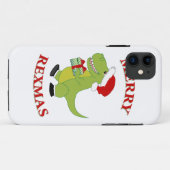 Merry Rexmas T-Res dinosaurus ontwerp Case-Mate iPhone Case (Achterkant (horizontaal))