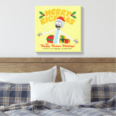Merry Rickmas and Happy Human Holidays Canvas Afdruk (Insitu (Slaapkamer))