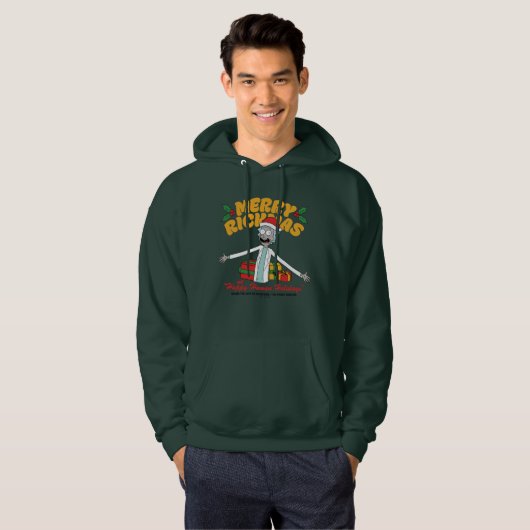 Merry Rickmas en Happy Human Feestdagen Hoodie (Voorkant volledig)