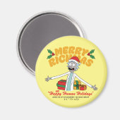 Merry Rickmas en Happy Human Feestdagen Magneet (Voorkant / Achterkant)