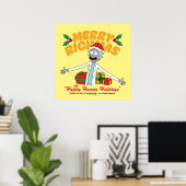 Merry Rickmas en Happy Human Feestdagen Poster (Thuiskantoor)