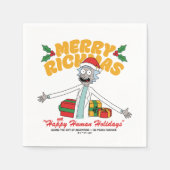 Merry Rickmas en Happy Human Feestdagen Servet (Voorkant)