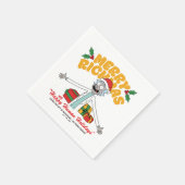 Merry Rickmas en Happy Human Feestdagen Servet (Hoek)