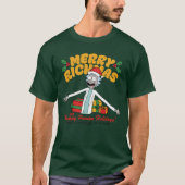 Merry Rickmas en Happy Human Feestdagen T-shirt (Voorkant)