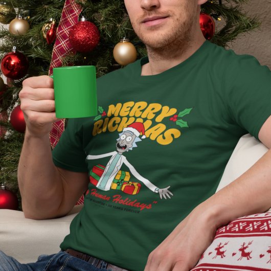 Merry Rickmas en Happy Human Feestdagen T-shirt