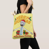Merry Rickmas en Happy Human Feestdagen Tote Bag (Dichtbij)