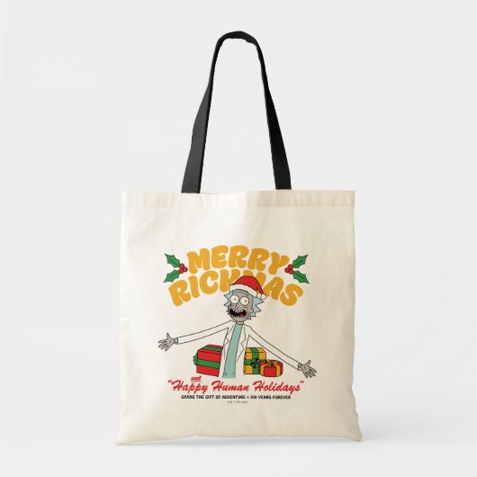 Merry Rickmas en Happy Human Feestdagen Tote Bag (Voorkant)