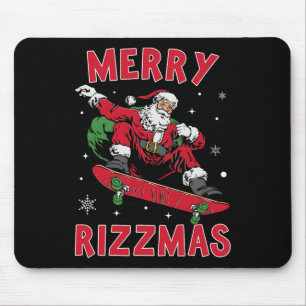 Merry Rizz Mas Kinder Grappige Sinterklaas Schaats Muismat