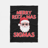 Merry Rizz Mas Sigmas Christmas Rizzmas Funny Sant Fleece Deken (Voorkant)