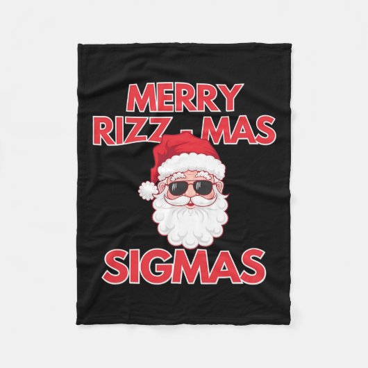 Merry Rizz Mas Sigmas Christmas Rizzmas Funny Sant Fleece Deken (Voorkant)