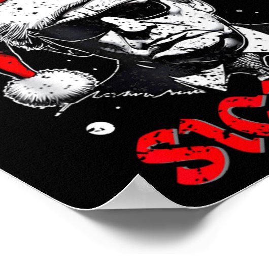 Merry Rizz Mas Sigmas Funny Gen Alpha X-mas Santa Poster (Hoek)