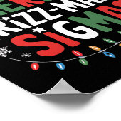 Merry Rizz Mas Sigmas Funny Gen Alpha X-mas Santa Poster (Hoek)