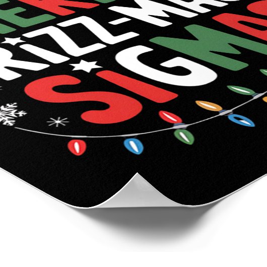 Merry Rizz Mas Sigmas Funny Gen Alpha X-mas Santa Poster (Hoek)